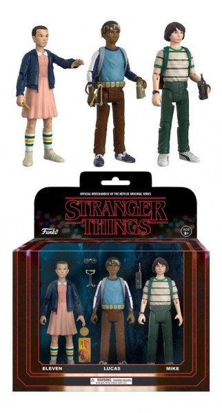 Stranger Things ReAction Action Figures 3-Pack Mike, Eleven &amp; Lukas 8 cm