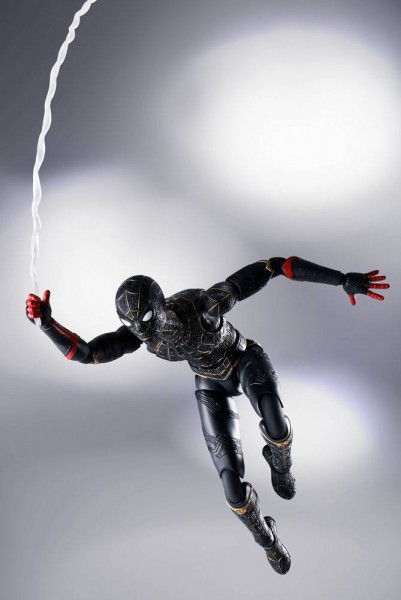 Spider-Man No Way Home S.H. Figuarts Actionfigur Spider-Man (Black & Gold Suit) Special Set