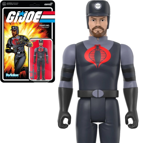 G.I. Joe ReAction Action Figure Cobra Snakeling Factory Worker Beard (Tan)