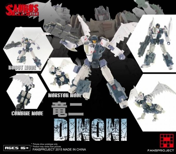 Fansproject Saurus Ryu-Oh Combiner - Dinoni