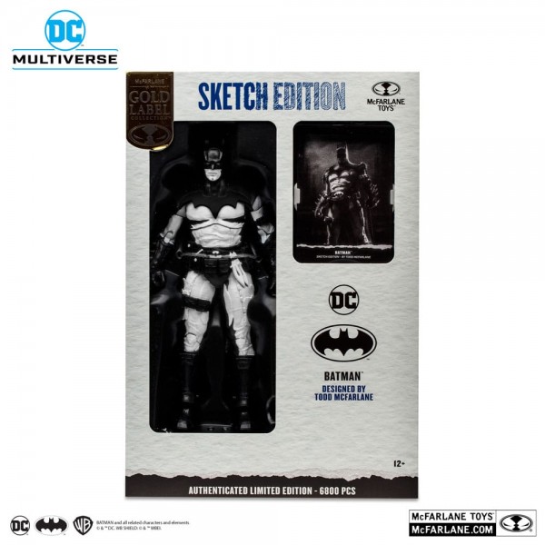 DC Multiverse Actionfigur Batman by Todd McFarlane Sketch Edition (Gold Label) 18 cm