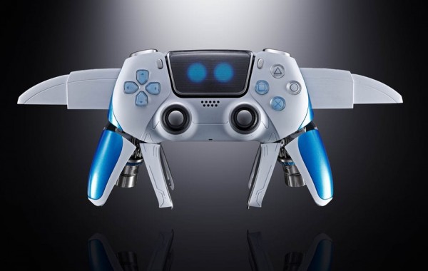 Astro Bot Chogokin Actionfigur Astro Bot & Dual Speeder