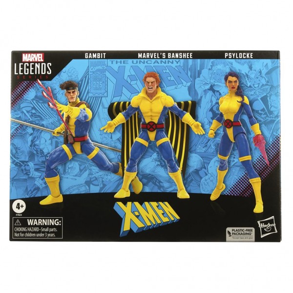X-Men Marvel Legends Actionfiguren-Set 60th Anniversary Banshee, Gambit, & Psylocke