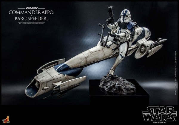 Star Wars Clone Wars Television Masterpiece Action Figure Set 1/6 Commander Appo & BARC Speeder