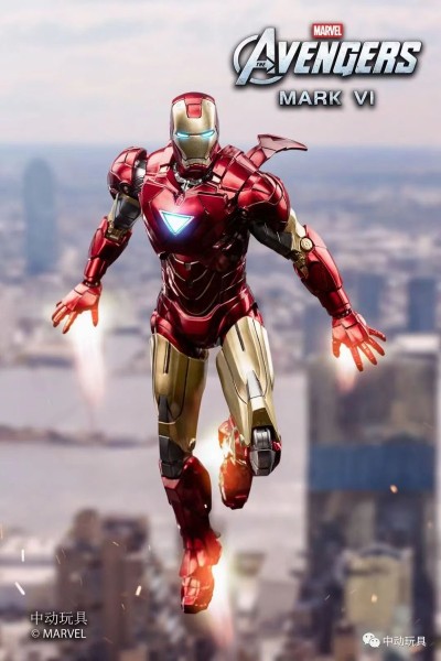 ZD Toys Actionfigur 1/10 Iron Man Mark VI (Light-Up Version)