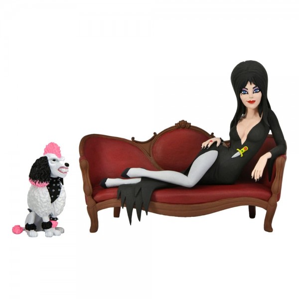 Toony Terrors Elvira, Mistress of the Dark Figure Elvira on Couch
