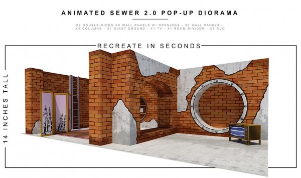 Extreme Sets Pop-Up Diorama Animated Sewer 2.0 Set 1/12