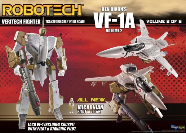 Robotech Veritech Micronian Pilot Collection Actionfigur 1/100 Ben Dixon VF-1A