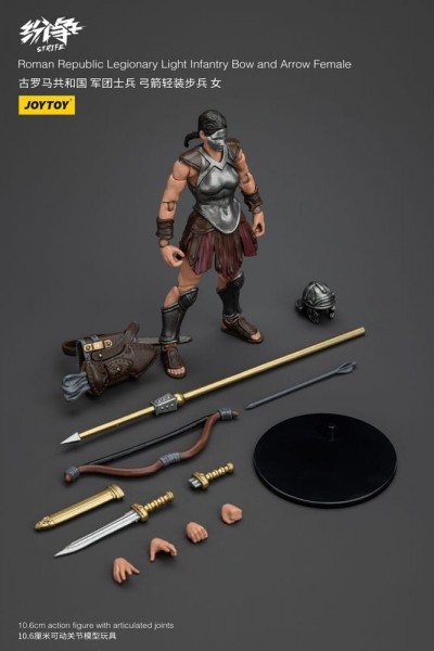 Strife Action Figure 1/18 Roman Republic Legionary Light Infantry Bow and Arrow Female 11 cm