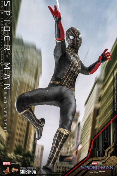 Spider-Man No Way Home Movie Masterpiece Actionfigur 1/6 Spider-Man (Black & Gold Suit)