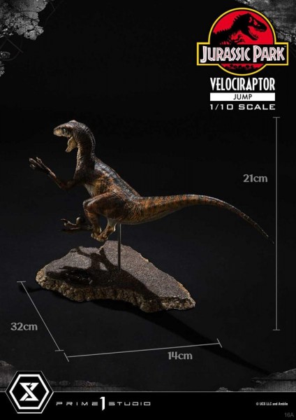 Jurassic Park Prime Collectibles Statue 1:10 Velociraptor Jump 21 cm