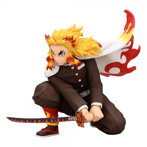 Demon Slayer: Kimetsu no Yaiba Noodle Stopper PVC Statue Rengoku Kyojuro Battle Ver. 10 cm