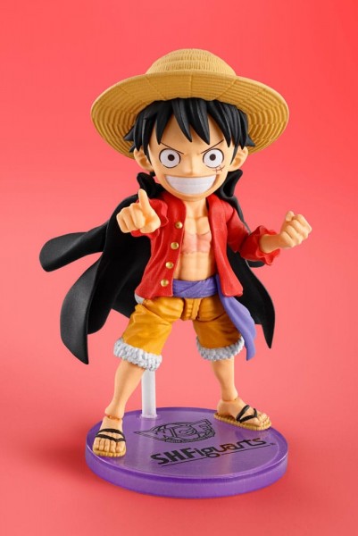 One Piece World Collactable Figures x S.H. Figuarts Actionfigur Monkey D. Luffey 8 cm