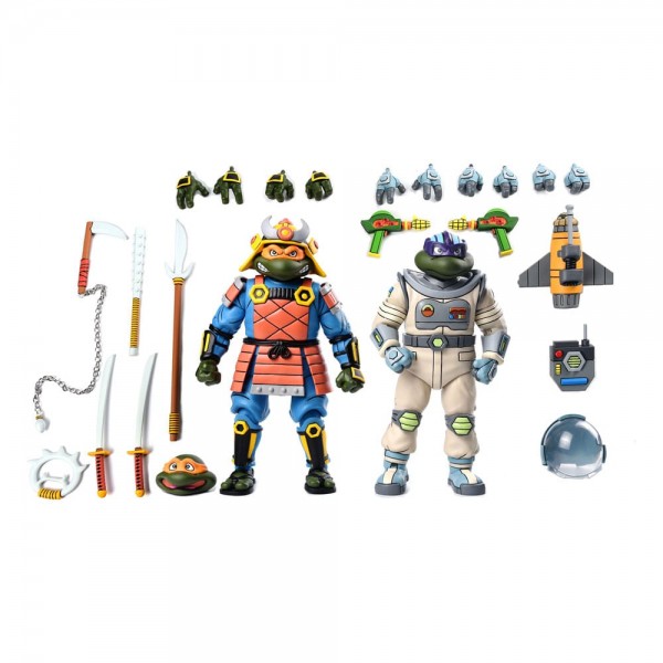 Teenage Mutant Ninja Turtles (Cartoon) Action Figure 2 Pack Space Adventure &amp; Samurai Turtles 18 cm