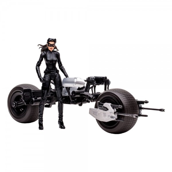 DC Multiverse Fahrzeug Batpod with Catwoman (The Dark Knight Rises)