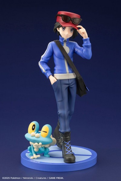 Pokémon ARTFXJ Statue 1/8 Calem &amp; Froakie 20 cm