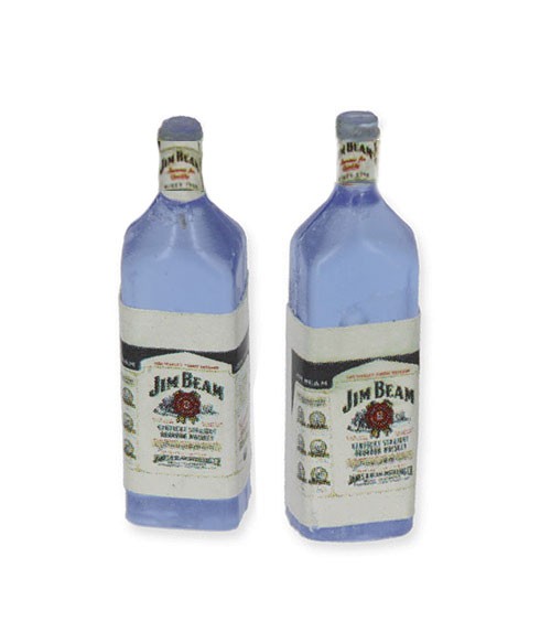 Whiskyflaschen aus Kunststoff - 1:12 - 2 Stück
