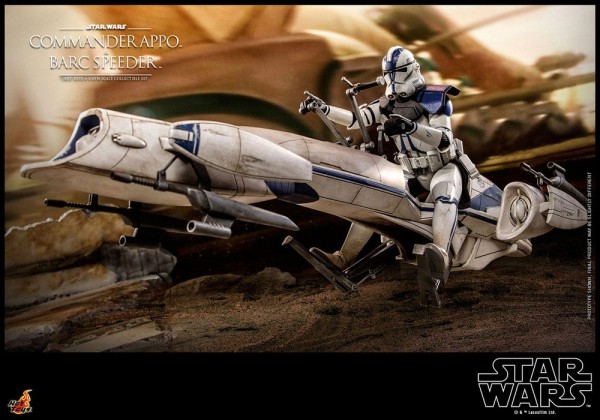 Star Wars Clone Wars Television Masterpiece Actionfiguren-Set 1/6 Commander Appo & BARC Speeder