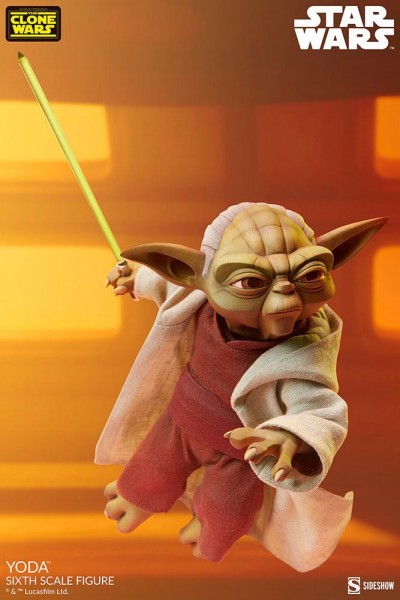 Star Wars The Clone Wars Action Figure 1/6 Yoda