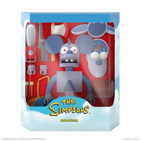 The Simpsons Ultimates Action Figure Robot Itchy