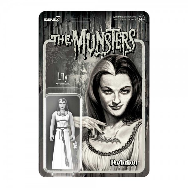 The Munsters Wave 2 ReAction Actionfigure Lily (Grayscale)