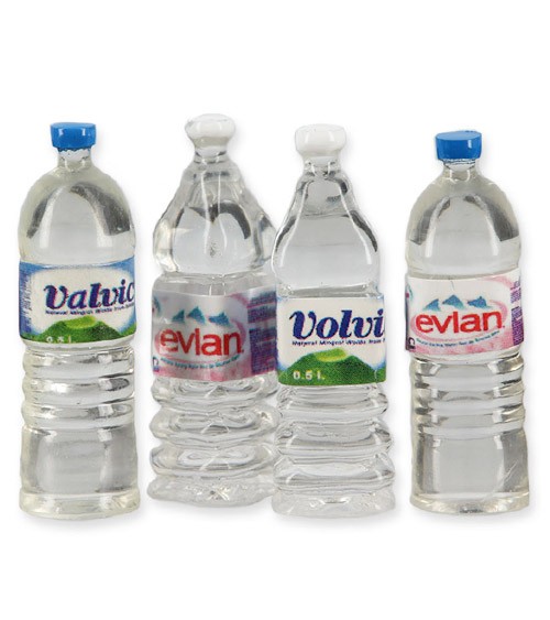 Plastic water bottles - 1:12 - 4 pieces