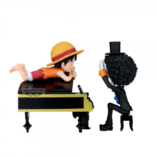 One Piece WCF Log Stories PVC Statue Luffy &amp; Brook 8 cm