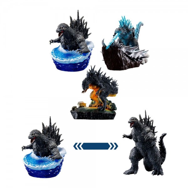 Godzilla Petitrama EX Series Trading Figure 3-Set From Zero To Minus One Set Special Edition 9 cm