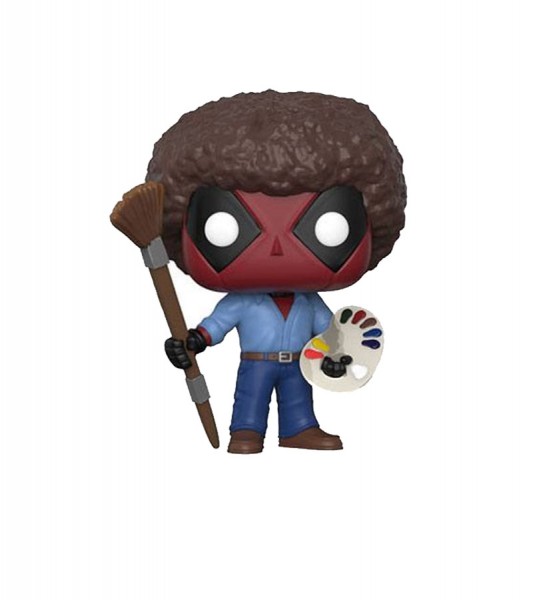 Deadpool Parody POP! Marvel Vinyl Figur Deadpool Bob Ross 9 cm