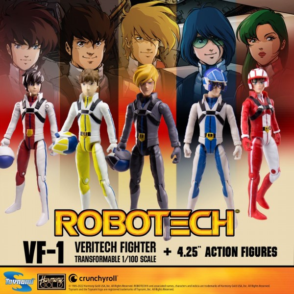 Robotech: Veritech Transformable Fighter and Pilot Action Figures (5)