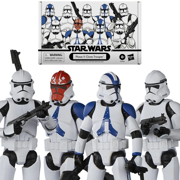 Star Wars The Vintage Collection Phase II Clone Trooper 3 3/4-Inch Actionfigur 4-Pack