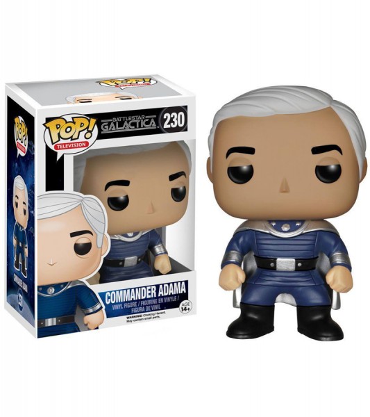 B-Ware Battlestar Galactica POP! Television Vinyl Figur Commander Adama 9 cm - defekte Verpackung