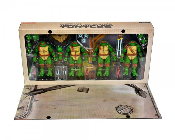 Teenage Mutant Ninja Turtles (Mirage Comics) Action Figures 4-Pack Leonardo, Raphael, Michelangelo, & Donatello 18 cm