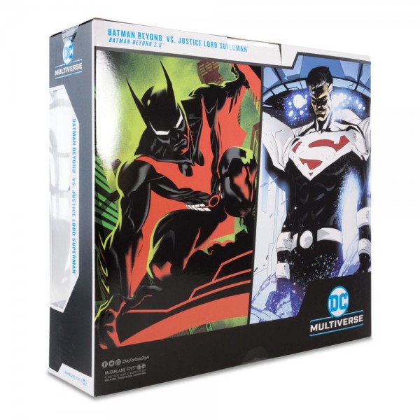 DC Collector Actionfigur 2er-Pack Batman Beyond Vs Justice Lord Superman 18 cm