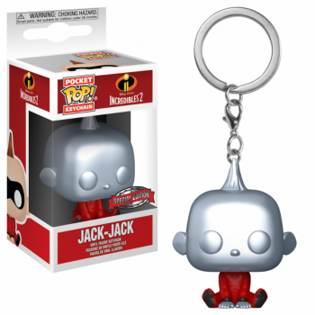 Incredibles 2 Pop! Pocket Keychain Vinyl Figure Jack-Jack (Metallic) Exclusive