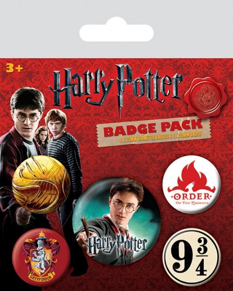 Harry Potter Gryffindor Pin-Back Buttons 5-Pack