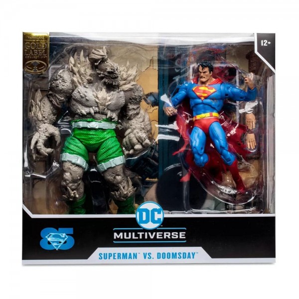 DC Multiverse Actionfiguren Superman vs Doomsday (Gold Label) 18 cm