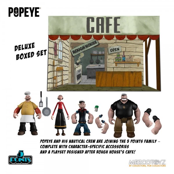 Popeye &#039;5 Points&#039; Action Figures Deluxe Box Set
