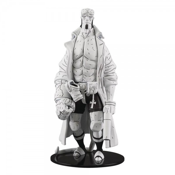 Hellboy Vinyl Statue 30th Anniversary B&amp;W Variant Previews Exclusive 32 cm