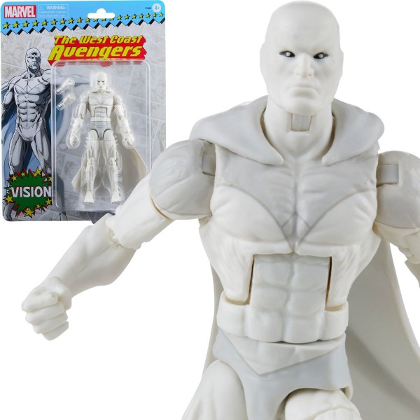 The West Coast Avengers Marvel Legends Retro Action Figure Vision (White)