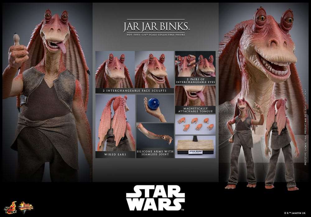 jar jar Star Wars Action Figure 1/6 Jar Jar Binks 33 cm | Actionfiguren24