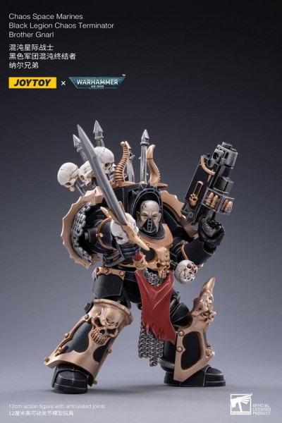 Warhammer 40k Action Figure 1/18 Black Legion Brother Gnarl