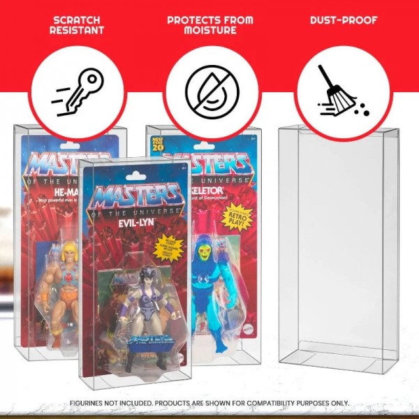 PET Gehäuse 10er-Pack für Masters of the Universe Origins Power Posing (Carded) Box Figuren