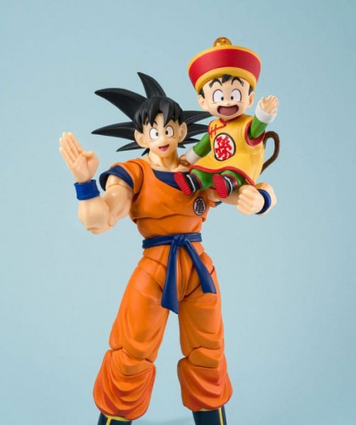 Dragon Ball S.H.Figuarts Actionfigur Son Goku &amp; Son Gohan Kid &amp; Kintoun 14 cm &amp; 6 cm