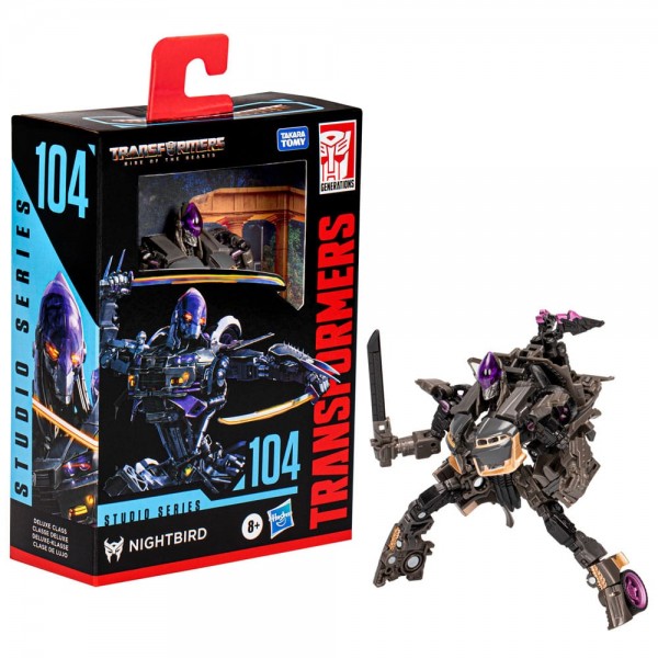 Transformers: Rise of the Beasts Generations Studio Series Deluxe Class Action Figure 104 Nightbird 11 cm
