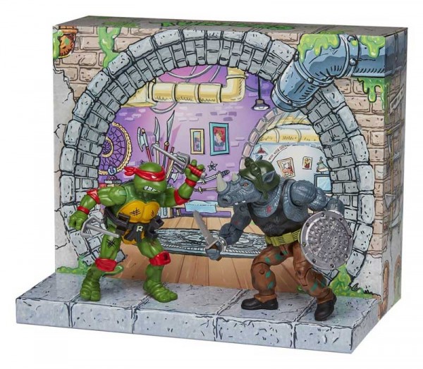 Teenage Mutant Ninja Turtles: Remastered Actionfiguren Raphael vs. Rocksteady