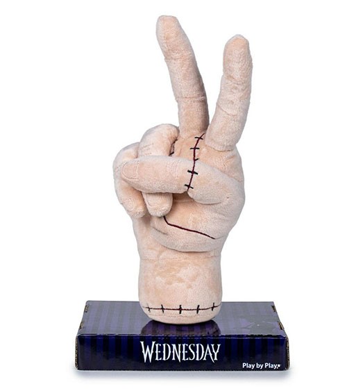 Wednesday The Thing - Eiskaltes Händchen aus Plüsch auf Sockel - Victory - 25 cm