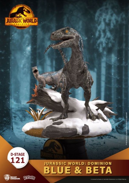 Jurassic World: Ein neues Zeitalter D-Stage Diorama Statue Blue &amp; Beta