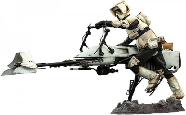 Star Wars The Mandalorian Television Masterpiece Action Figure 1/6 Scout Trooper &amp; Speeder Bike