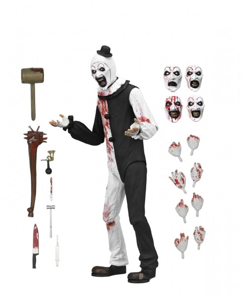 Terrifier 2 Art The Clown Blood Splattered Ultimate Actionfigure